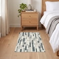 thumbnail image 3 of ODIKA 2'x3' Ultra-Soft Accent Mat, Large Abstract Bound Mosaic Contemporary Minimalist None Washable, Bare feet friendly, Easy Care Indoor rug for Bedside, Footrest, 3 of 7
