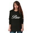 thumbnail image 4 of Bae Relationship Boyfriend Girlfriend Women's Long Sleeve T Shirt Brisco Brands S, 4 of 6