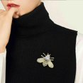 thumbnail image 2 of Honey Bee Brooches Crystal Insect Themed Bee Brooch Animal Fashion Shell Pearl Brooch Pin Gold Tone, 2 of 14