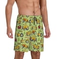 thumbnail image 2 of Wukai Cute Tractor Men’s Short Pajama Pants With Pockets Soft Sleep Pj Shorts for Men-Large, 2 of 6