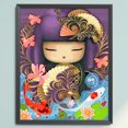 thumbnail image 3 of Hilo de bordar de algodón ecológico Wdftyju completo punto de cruz de niña japonesa impreso de 11CT 40x50cm, 3 of 9