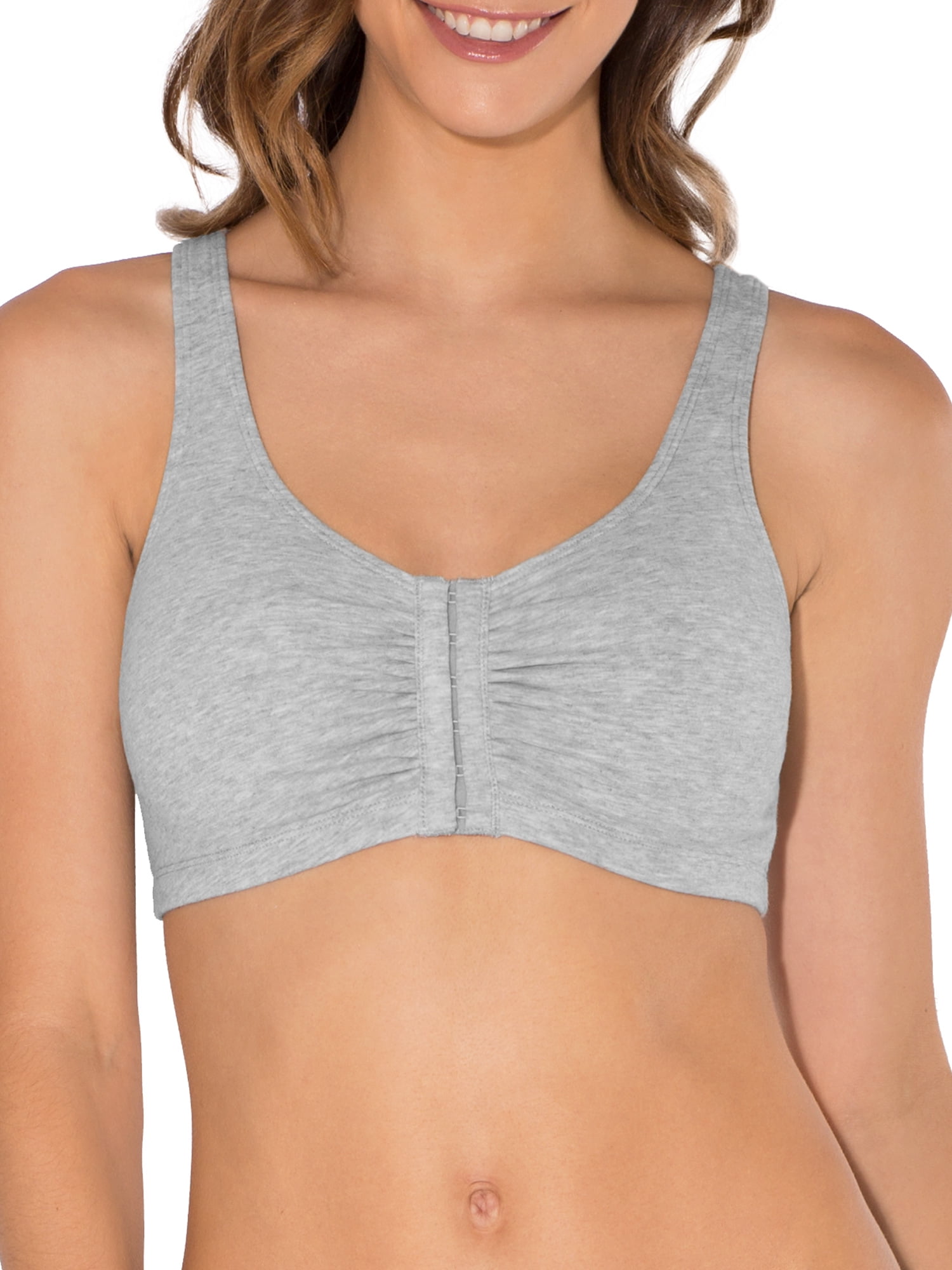 Fruit of The Loom Women's Comfort Front Close Cotton Sports Bra, 2 Pack -  Walmart.com