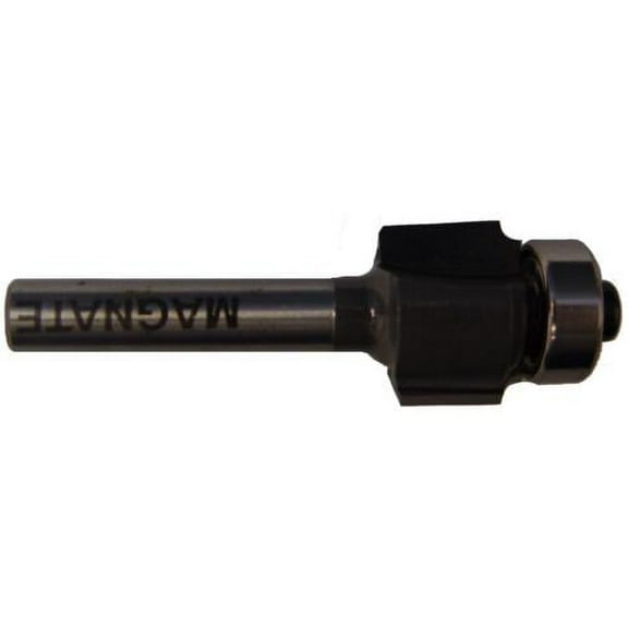 Magnate 1220 Corner Rounding ( Round Over )/Beading Router Bit - 1/16" Radius, 5/16" Cutting Length, 1/4" Shank Diameter, 5/8" Overall Diameter, 1-1/4" Shank Length