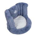 thumbnail image 5 of Floor Chair with Back Support Chair Cushion Anti Slip Cute Soft Comfort Velvet Floor Pillow Seating for Office Kids Blue, 5 of 5