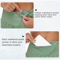 thumbnail image 4 of Women's High Waist Running Shorts Quick-Drying Sports Exercise Shorts with Mesh Lined Zipper Pockets, 4 of 5