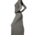 thumbnail image 4 of Txlixc Vestido de primavera femenino, vestido de cuello cuadrado de manga larga Txlixc moda, 4 of 7
