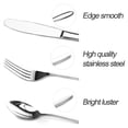 thumbnail image 3 of Silverware Flatware Set, 24 Piece Stainless Steel Flatware Set, Tableware Cutlery Include Knife/Fork/Spoon/Teaspoon for Home, 3 of 9