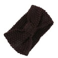 thumbnail image 3 of Clearance! headbands for women headbands for women non slip Woman Adult Crochet Solid Headband Warm Bulky Crocheted Headwrap Headband Big sales Coffee, 3 of 3