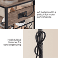thumbnail image 5 of Alden Design Rolling Kitchen Island Cart with Charge Station, Taupe Wood, 5 of 11