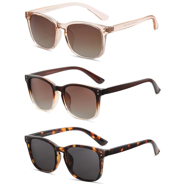 Gafas de Sol Polarizadas NCLLCE para Mujer con Protección UV400 (Paquete de 3)