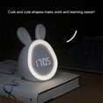 thumbnail image 4 of Matsuzay Reloj despertador para niños, relojes digitales electrónicos para niños con luz nocturna, música, cabecera, despertador, Decoración del hogar Blanco, 4 of 6