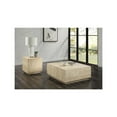 thumbnail image 3 of ACME Deon Contemporary Plywood & Travertine Square Coffee Table in Natural Beige, 3 of 5