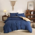 thumbnail image 1 of PinkMemory Royal Blue Duvet Cover King,Reversible Royal Blue and Camel Bedding Set with Pillowcases Soft Durable Zipper, 1 of 7