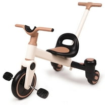 Sumsoltic 4-in-1 Kids Tricycle, Toddler Balance Bike, Convertible Pedal Tricycle and Stroller for 3-5 Years Old