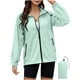 thumbnail image 2 of Chaquetas y abrigos casuales con capucha y manga larga, chaquetas impermeables para mujer, abrigos ligeros con cremallera, chaquetas de manga larga con capucha, impermeables plegables, abrigos con bol, 2 of 9