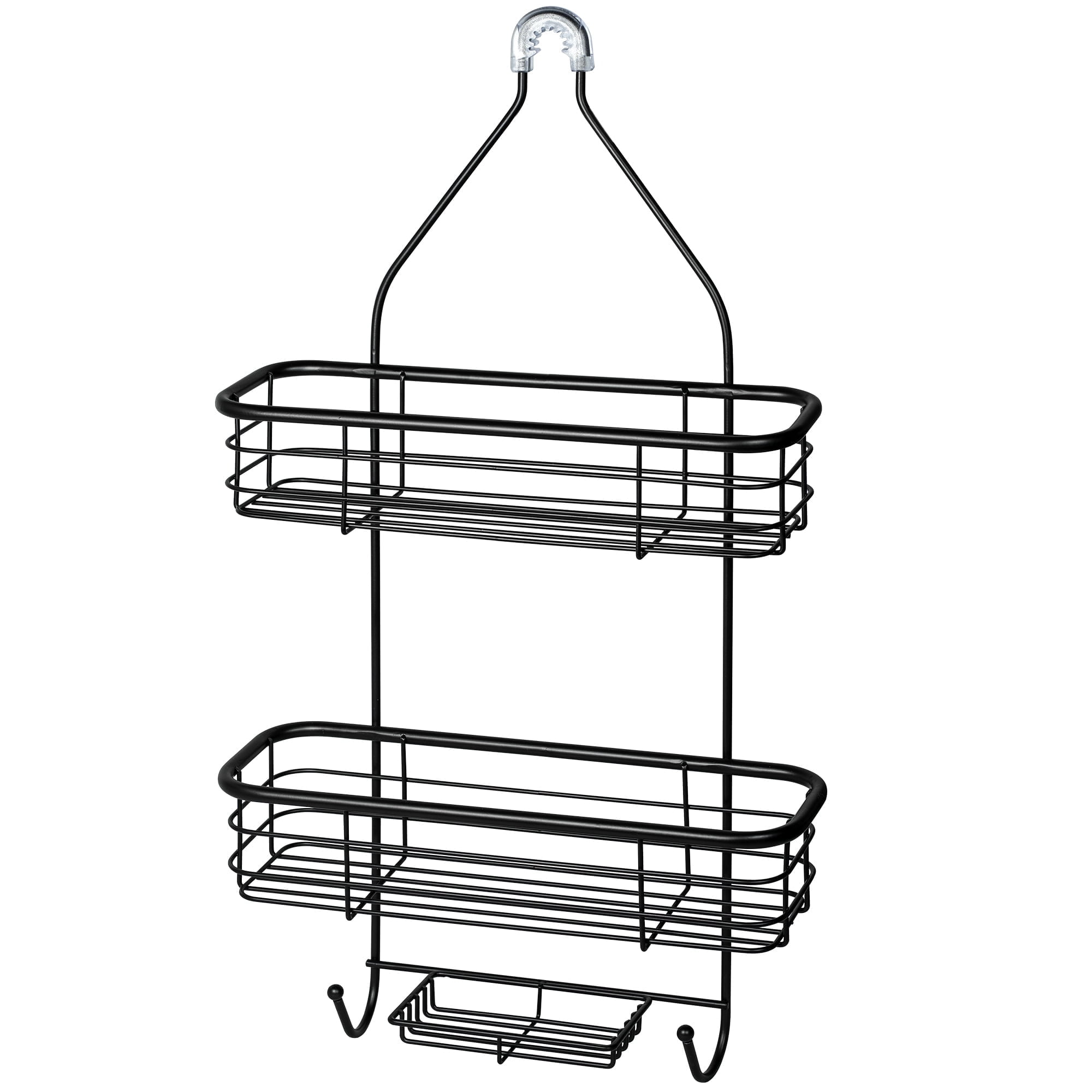 Moorefield 3-Tier Hanging Shower Caddy with Suction Cups, Non-Slip Neck, Bathroom Organizer, Matte Black