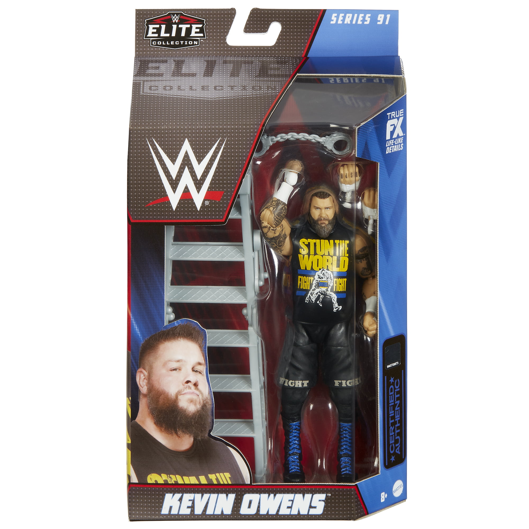 Fan Central Wrestler KEVIN OWENS WWE Mattel U.S Champion Belt Slam Band *NEW* 