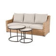 thumbnail image 4 of Better Homes & Gardens River Oaks Outdoor Sofa & 2 Nesting Tables with Patio Cover, Natural, 4 of 15