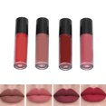 thumbnail image 1 of 4Pcs Moisturize Lip Glaze, Long Lasting Lipstick, Matte Texture Exquisite Elegant Smoothing Compact Design Lip Gloss For Makeup Daily Use, 1 of 8