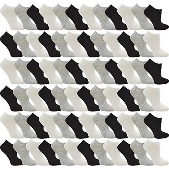 48 Pairs Thin Low Cut Ankle Socks for Men, Comfortable Lightweight Breathable Bulk Pack