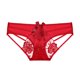 thumbnail image 1 of Gibobby Bragas elásticas para mujer Lencería T Ropa interior sexy 2PC Encaje PantsAppeal Calzoncillos mujer Bragas mujer （Rojo， L), 1 of 5