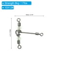 thumbnail image 2 of 3 Way Swivel 17lbs Cross Line T Turn Rolling Terminal Tackle with Luminous Beads, Black, 25 Pack, 2 of 6