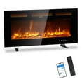 Electric Fireplace Inserts, 36” Recessed & 1500W Wall Mounted Fireplace