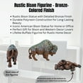 thumbnail image 2 of Bronze Colored Finish Bison Statue Buffalo American Icon Resin Sculpture, 2 of 7