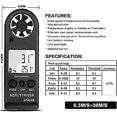 thumbnail image 4 of Handheld digital anemometer for measuring wind speed, measuring wind speed, temperature and maximum/average/current speed, accuracy, measuring for win, 4 of 5