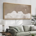 thumbnail image 4 of IDEA4WALL Extra Large Framed Canvas Print Wall Art Cloudy Moon Serene Sky Scene Fine Art Nature Moody Minimal Illustrations Oversized Artwork Relax/Calm for Room Decor - 60"x30", 4 of 5
