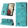 thumbnail image 1 of Compatible with Samsung Galaxy A12 Classic Embossed PU Leather Case with Card Holder Shockproof Cover, 1 of 5