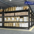 thumbnail image 3 of AUHUP 4-Tier Garage Storage Shelves 5000LBS Heavy Duty Metal Shelving 71" W Shelving Unit for Warehouse,Basement Industrial,Commercial Utility Rack Shelf, Black, 3 of 9