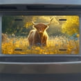thumbnail image 7 of License Plate, Highland Cow in Meadow Decorative Front,Personalized Stainless Steel License Plate Cover For Men Women,12.2" X 6.2", 7 of 7