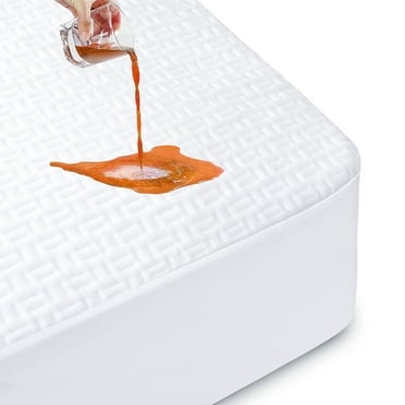 PKPOWER Deep Pocket 100% Waterproof Mattress Protector, Premium Bamboo Mattress Bed Cover, Mattress Cover, Fits Mattresses Up to 21 inch, Twin XL