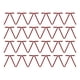 thumbnail image 1 of Juego de 24 lazos navideños de terciopelo para decoración navideña, sencillos y versátiles para fiestas. Rojo, 1 of 9