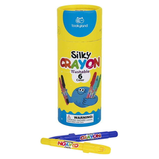 TOOKYLAND Washable Gel Crayons - Silky Twist Up Non-Toxic Crayons for Kids