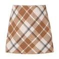 thumbnail image 4 of Wool Skirts for Women Fall Winter High Waisted Plaid Bodycon Pencil Short Mini Skirt, 4 of 7