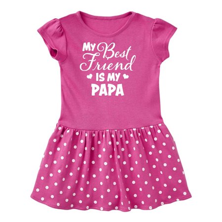 

Inktastic My Best Friend is My Papa with Hearts Gift Toddler Girl Dress