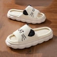 thumbnail image 6 of Women Summer House Slipper Open Toe Slip-on Slides Linen Slippers Summer Casual Outdoor Beach Sandals Indoor Home Shoes, 6 of 7