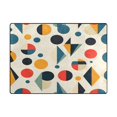thumbnail image 5 of Yayeee Area Rugs for Living Room 5.2'x4' Non Slip Washable Bedroom Floor Carpet, Red Geometric, 5 of 5