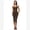 Brown, variant on Color Block 2 Piece Workout Sets Halter Neck Compression Built in Bra Tank Tops with High Waisted Butt Yoga Pilates Gym Athletic Sets Brown