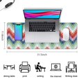 thumbnail image 5 of Long Mouse Pads for Desk,Colorful Geometric Chevron Pattern Desk Mats on Top Of Desks, Desk Mouse Pad Extra Large with 3mm Non-Slip Base and Stitched Edge for Gaming,Office,Work,Home 31.5"x11.8", 5 of 6