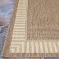 thumbnail image 4 of Couristan Recife Wicker Stitch 7'6" Round Brown- Tan Outdoor Rug, 4 of 5