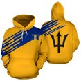 thumbnail image 3 of Sudadera con capucha unisex con estampado 3D de la bandera del país caribeño de Barbados, ropa de calle de primavera estilo Harajuku, chaqueta informal divertida, sudaderas con capucha, 3 of 5