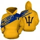 thumbnail image 3 of Sudadera con capucha unisex con estampado 3D de la bandera del país caribeño de Barbados, ropa de calle de primavera estilo Harajuku, chaqueta informal divertida, sudaderas con capucha, 3 of 5