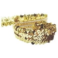 thumbnail image 4 of Landege Golden Sequin Ribbon Trim Elastic Lace Belt for Dancewear, Clothing Accessories, Decorative Craft Supplies 914CM, 4 of 10