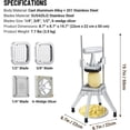 thumbnail image 2 of Garvee Commercial Vegetable Fruit Chopper, Heavy Duty French Fry Cutter with 4 Stainless Steel Blades for Restaurants & Kitchen, 2 of 6