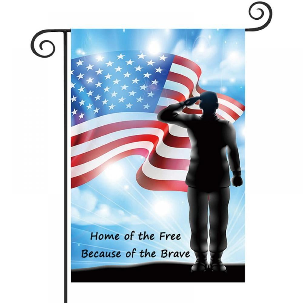 NEW Stars and Stripes Forever 2 Sided Patriotic Garden Flag 4th of July Veterans 