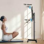 MountFTV Rolling TV Stand Mount for 23-60 inch,Mobile TV Stand Holds up to 88lbs with Height Adjustable,TV Cart with Locking Wheels Max 400x400mm Rolling TV Cart