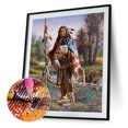 thumbnail image 1 of Kit de indios al lado del río 5D, taladro cuadrado completo, pintura de diamantes de imitación Likrtyny decoración de arte, 1 of 9
